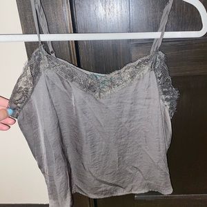 Silk tank top lace